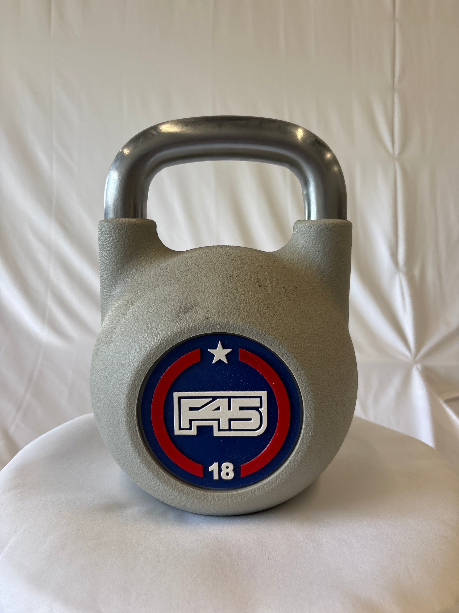 F45 18lb Grey Kettle Bell
