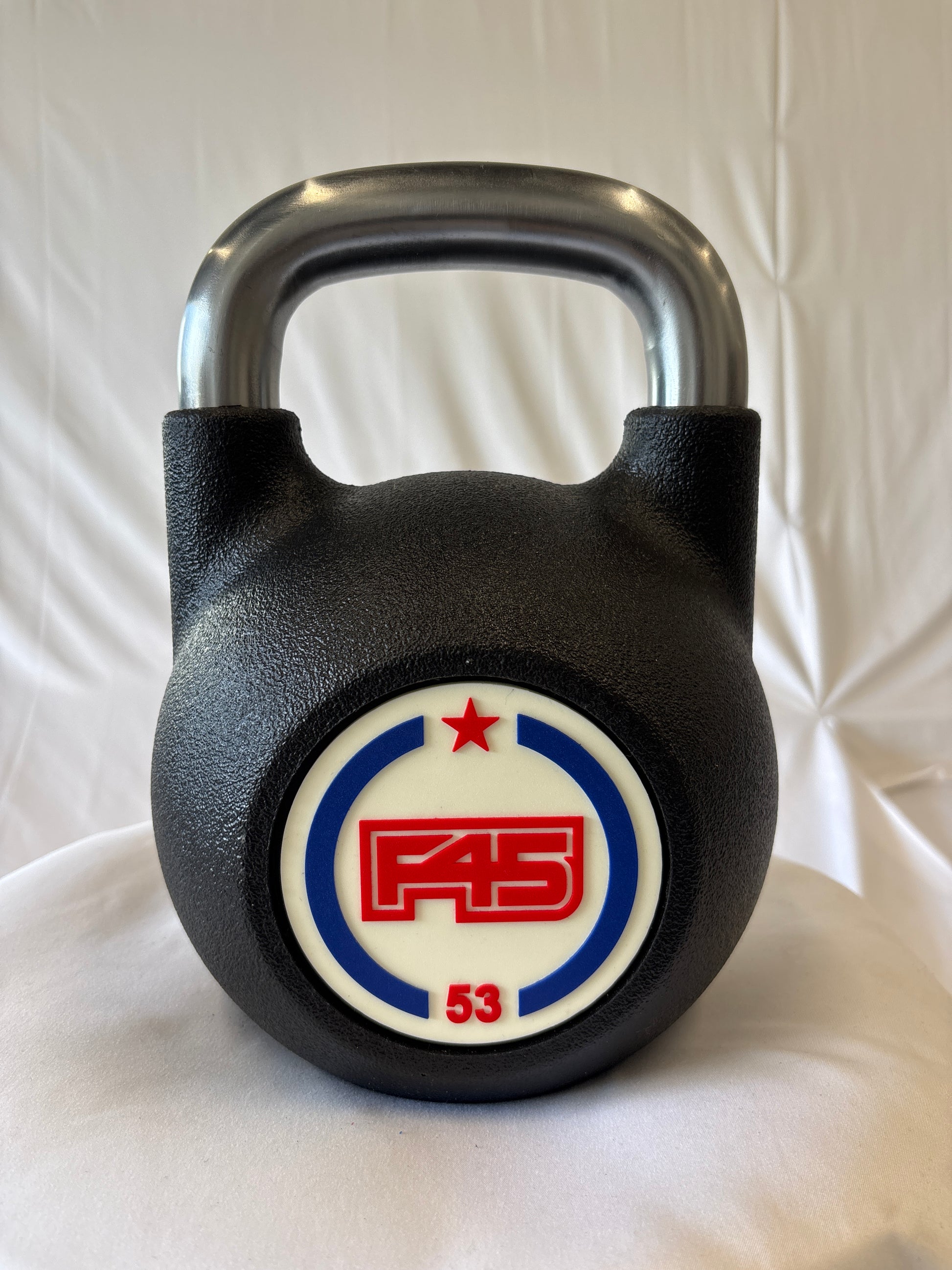 F45 53lb Black with White Kettle Bell